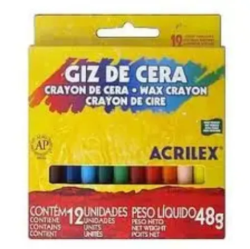 Imagen de Crayolas finas "ACRILEX" en caja de 12 colores