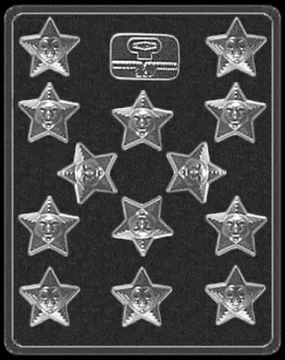 Imagen de Placa o molde "PARPEN" cod.P207 Estrellas