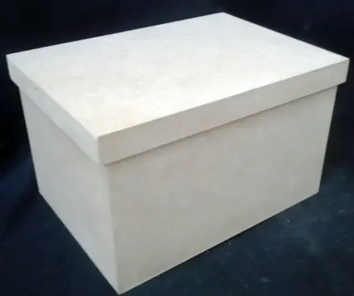 Imagen de Caja rectangular de MDF 3mm de 20x28x17cms con tapa Sin bolado