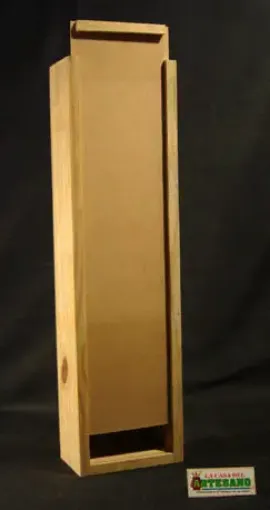 Imagen de Caja cartuchera de pino con tapa corrediza de mdf  45x10x5cms