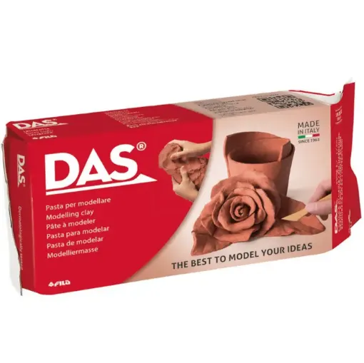 Imagen de Ceramica pasta para modelar sin horno "DAS" color Terracota paquete de 1kg