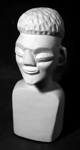 Imagen de Busto indigena - Pelo redondo 7x7x17cms