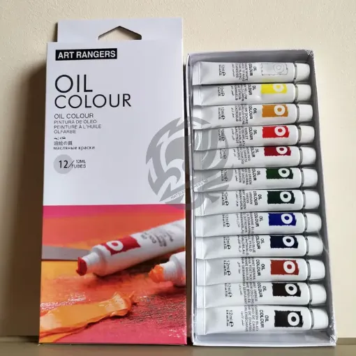 Imagen de Set de 12 Oleos en pomo de 12ml  "ART RANGER" en caja de 12 colores