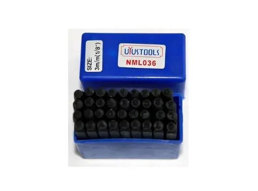 Imagen de Letras y numeros de golpe de 3mms juego de 36 piezas "UYUSTOOLS" NML036