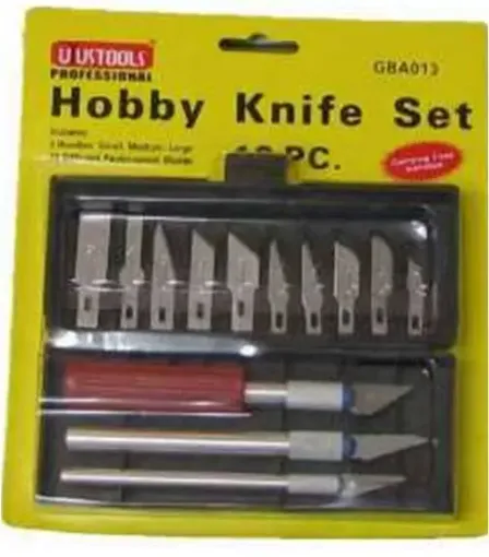 Imagen de Cutter estilete en set de 13 piezas con organizador Hobby Knife Set UYUSTOOLS GBA013