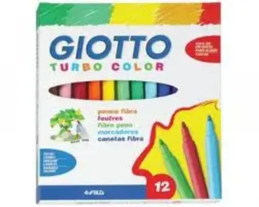 Imagen de Marcadores finos "GIOTTO" en caja de 12 colores