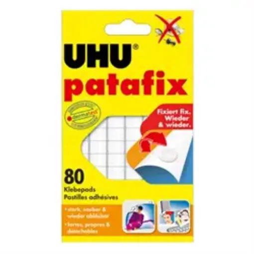 Imagen de Masilla adhesiva Patafix UHU 80 pastillas blancas
