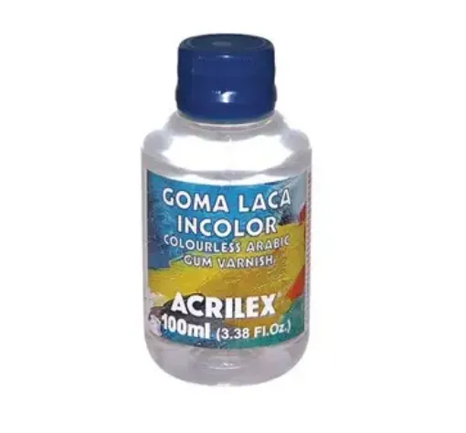 Imagen de Goma laca incolora "ACRILEX" en frasco de 100ml