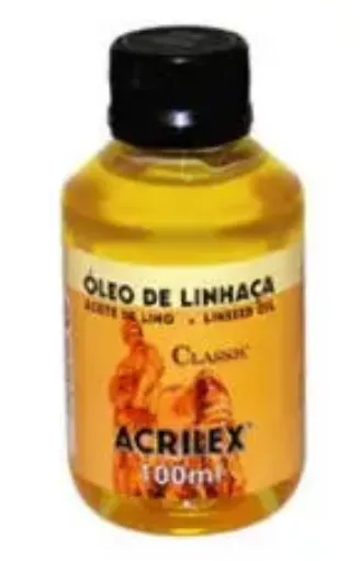 Imagen de Aceite de linaza para pintura al oleo "ACRILEX" frasco de 100ml