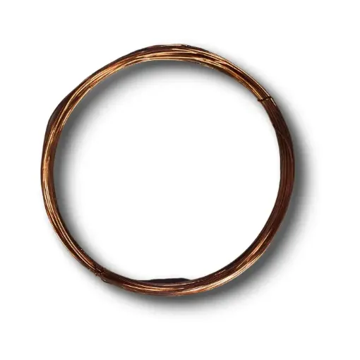 Imagen de Alambre de cobre para manualidades de 0.6mm de espesor en rollo de 10mts=30grs