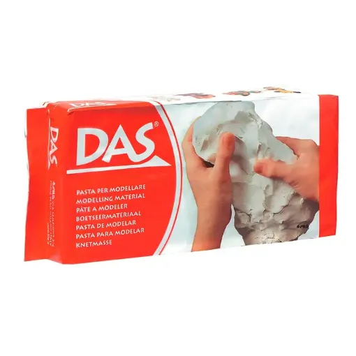 Imagen de Ceramica pasta para modelar sin horno "DAS" color Blanca paquete de 1kg
