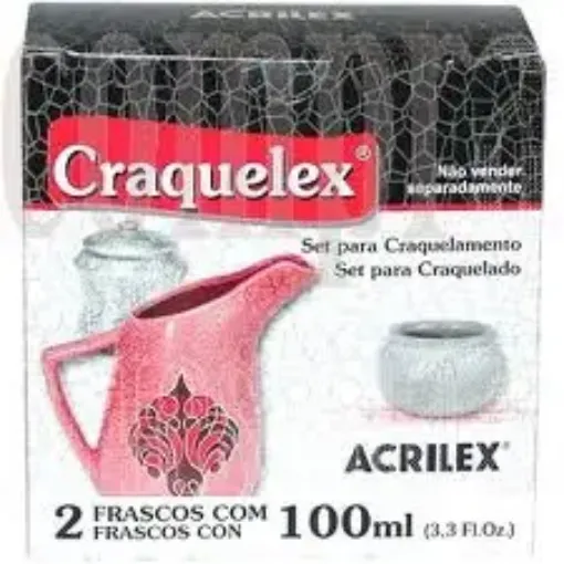 Imagen de Set craquelador Craquelex "ACRILEX" 17620 2 componentes de 100cc