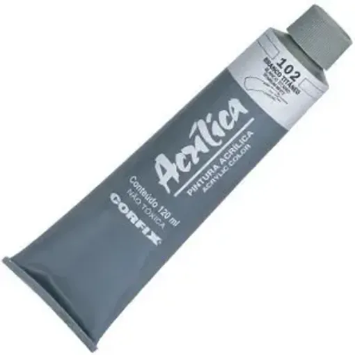 Imagen de Acrilico en pomo tinta acrilica CORFIX color Blanco 120ml.