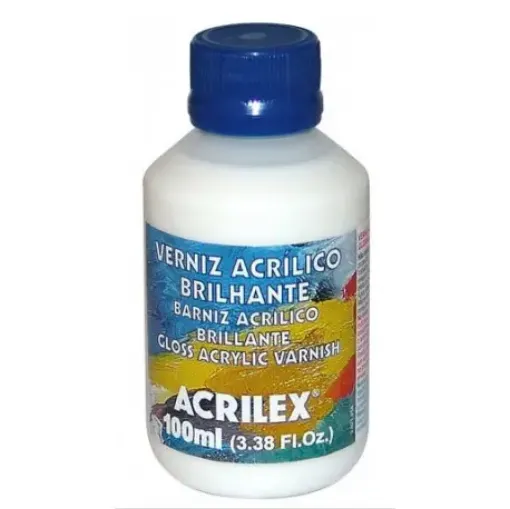Imagen de Barniz acrilico lechoso con terminacion brillante "ACRILEX" en frasco de 100 ml