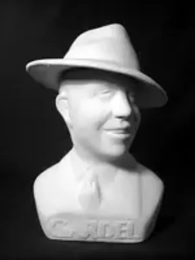 Imagen de Busto de Gardel con sombrero 14x11x21cms