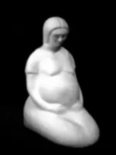 Imagen de Serena indigena embarazada estatua indigena de pie de 14x9x17cms