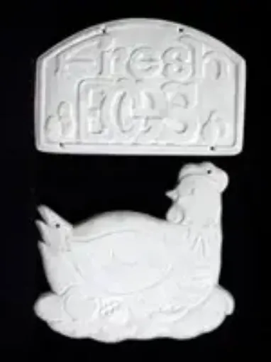 Imagen de Fresh eggs set de 2 placas 25x17cms