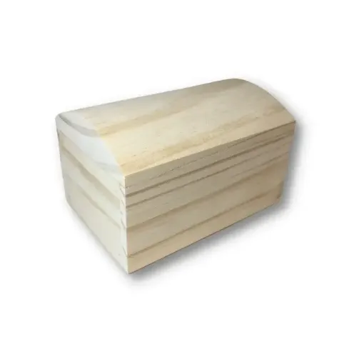 Imagen de Cofre baul de madera de pino Con bisagras de 25x15x15cms