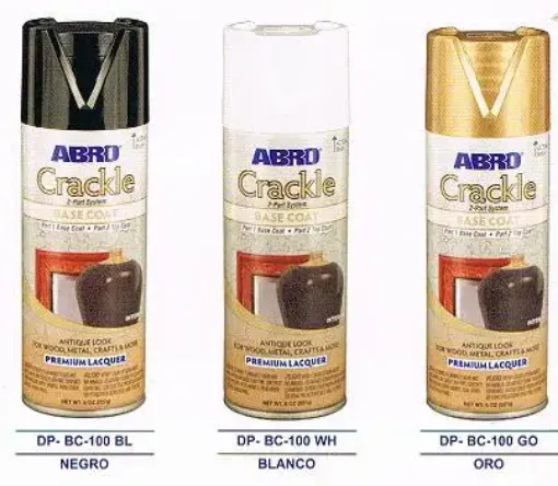 Imagen de Pintura en aerosol "ABRO" base para efecto craquelado *227grs.  color ORO