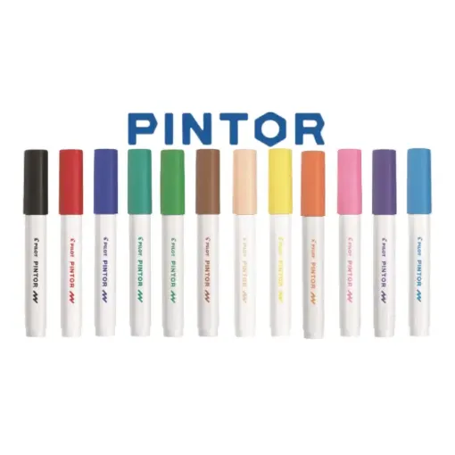 Imagen de Marcador PILOT PINTOR Tinta al agua trazo extra fino EF punta de 0.7mms.  - Amarillo