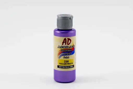 Imagen de Acrilico decorativo pintura acrilica AD *60ml. Color perlado 236 violeta perlado semi cubritivo