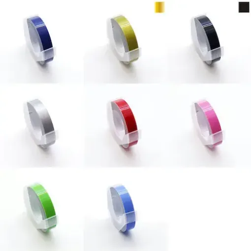 Imagen de Cinta autoadhesiva para rotuladora MOTEX de 9mms rollo de 3mts Varios colores a eleccion