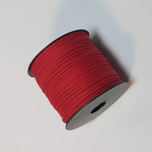 Imagen de Tiento simil cuero de 2mms. *90mts. color Rojo