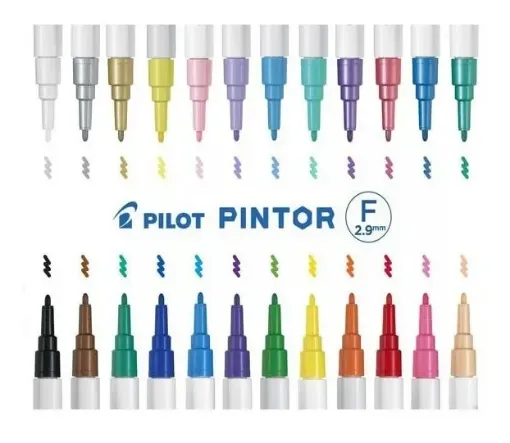 Imagen de Marcador PILOT PINTOR Tinta al agua trazo fino F punta de 1.0mms. colores a eleccion