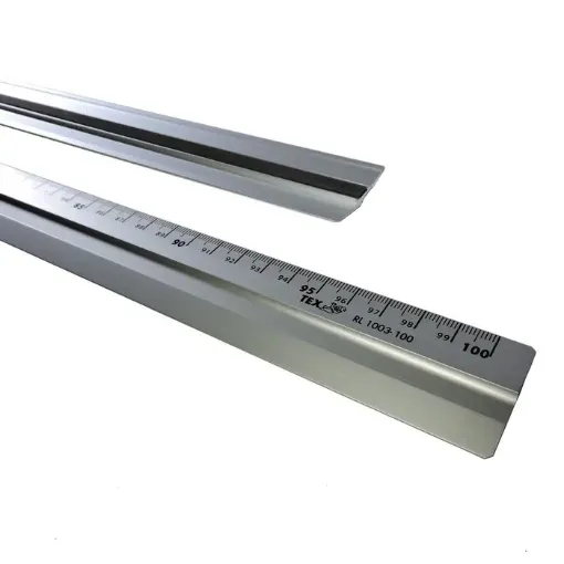 Imagen de Regla de metal aluminio marca "TEX" de 100cms