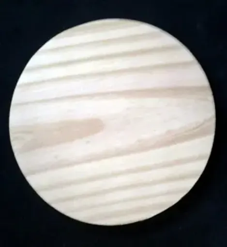 Imagen de Peana base de madera de pino chica de 12x12cms forma redonda