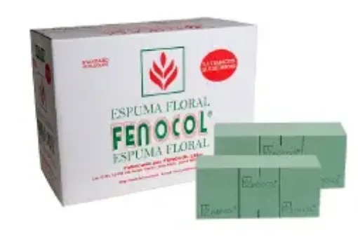 Imagen de Oasis Espuma floral standard en ladrillo de 10x23x7.5cms "FENOCOL" caja de 48 unidades