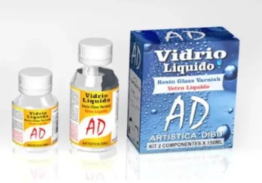 Imagen de Vidrio liquido de 2 componentes "AD" de 150ml