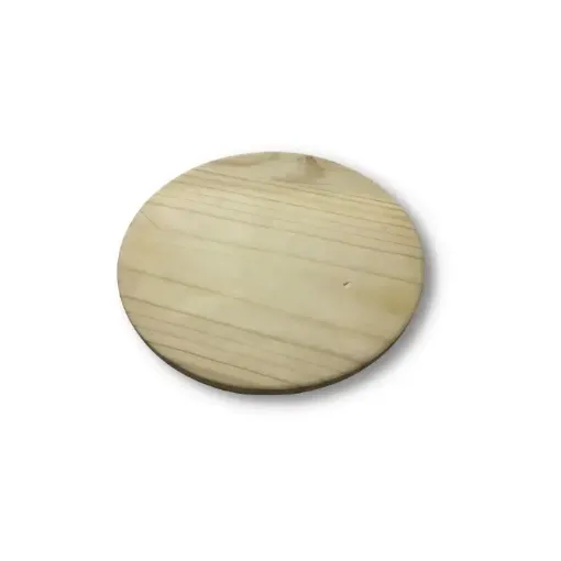Imagen de Plato liso de madera de pino de 15cms