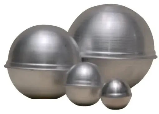 Imagen de Molde para velas esferico redondo de aluminio de 8cms diametro