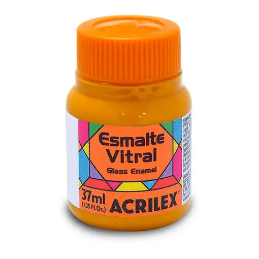 Imagen de Esmalte vitral para vidrio y ceramica "ACRILEX" *37ml. color Amarillo de Cadmio 536