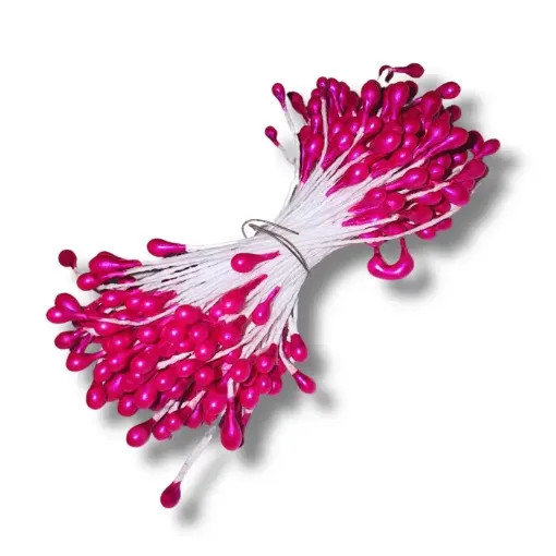 Imagen de Pistilos medianos de colores para flores en atado  - Fucsia