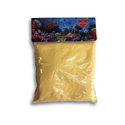 Imagen de Arena de colores importada "GLASS MARBLES" en bolsa de 400grs aprox color Amarillo