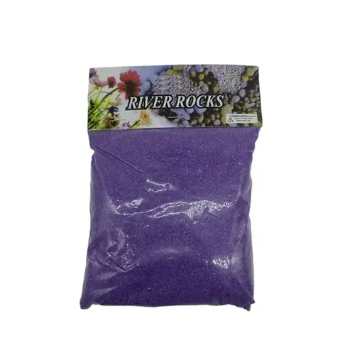 Imagen de Arena de colores importada "GLASS MARBLES" en bolsa de 400grs aprox color Violeta