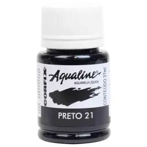 Imagen de Acuarela liquida profesional "CORFIX" Aqualine *30ml color Negro 21