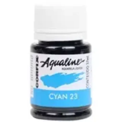 Imagen de Acuarela liquida profesional "CORFIX" Aqualine *30ml color Cyan 23