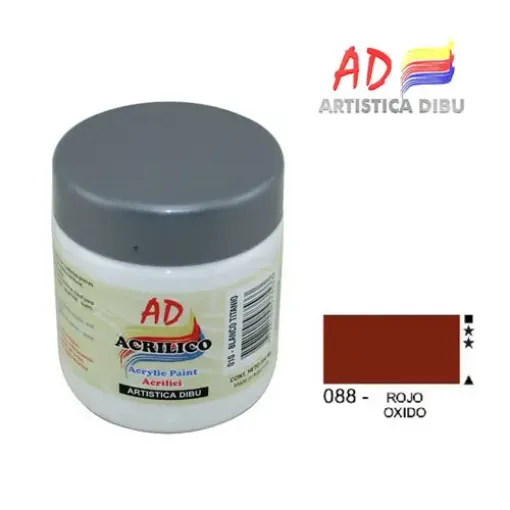 Imagen de Acrilico decorativo pintura acrilica AD *200ml. Color Rojo oxido 088