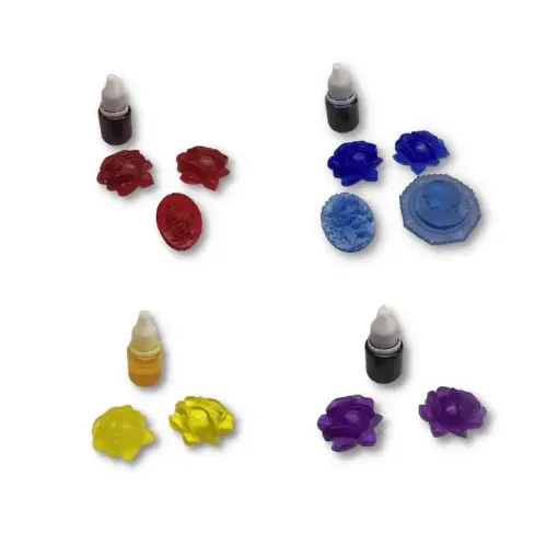Imagen de Colorante pigmento liquido para resina epoxi epoxica traslucido RESIQUALY x10ml al agua Varios colores