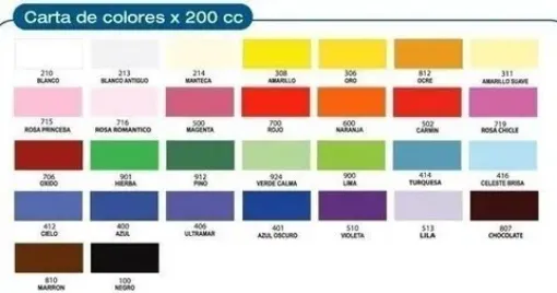 Imagen de Base acrilica "EQ Arte" x200cc Variedad de colores a eleccion