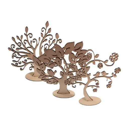 Imagen de Arbol de MDF Calado Laser con base de 30cms de altura de altura
