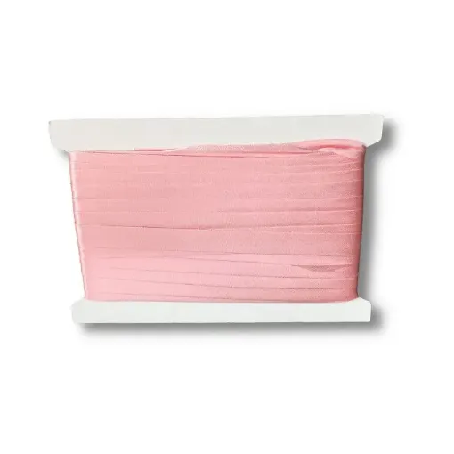 Imagen de Cinta Bies de tela de raso sesgo de 15mms en rollo de 20mts color Rosado