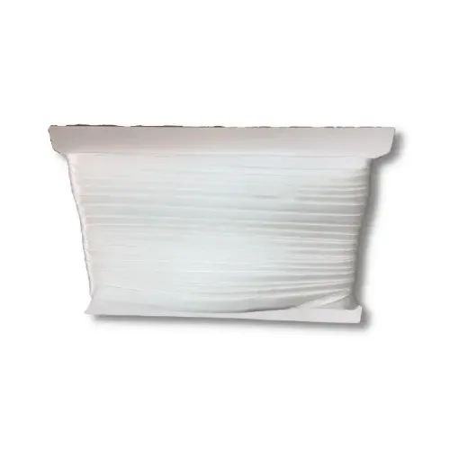 Imagen de Cinta Bies de tela de raso sesgo de 15mms en rollo de 20mts color Blanco