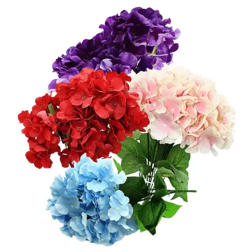 Imagen de Ramo de hortensias artificiales *5 flores *45cms.
