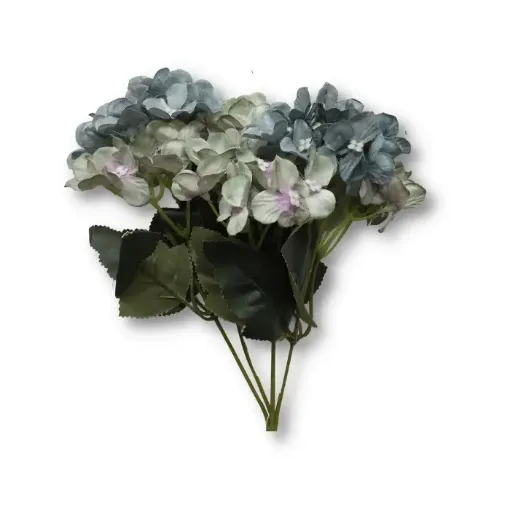 Imagen de Ramo de hortensias pastel *5 varas 34cms. A1852 color celeste matizado