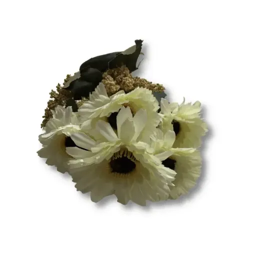Imagen de Ramo de margaritas pastel mixto *7 flores 32cms. T-50 color blanco
