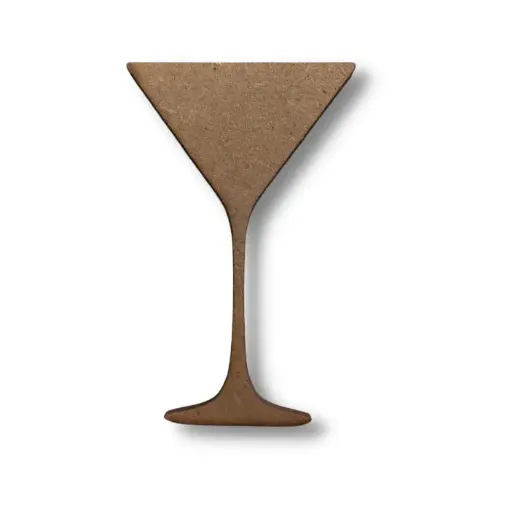 Imagen de Calado silueta de MDF corte laser copa de vino de 3.5*5.5cms.
